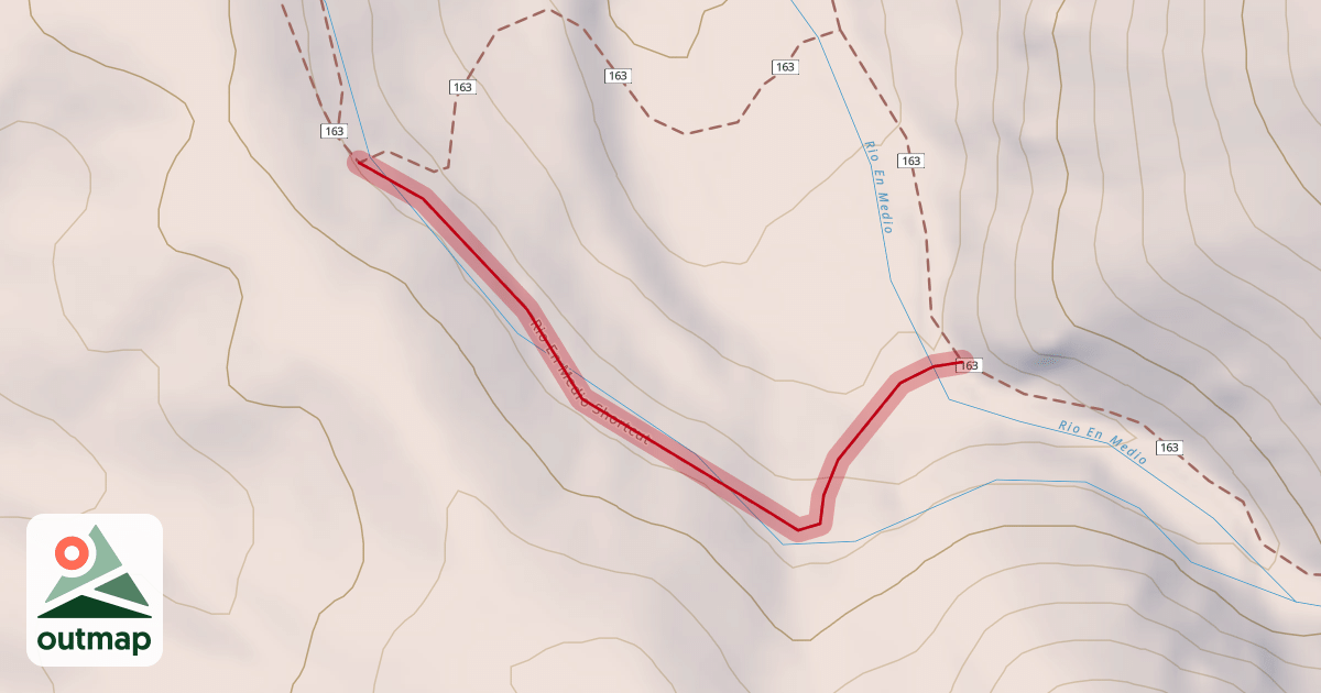 Map of Rio En Medio Shortcut