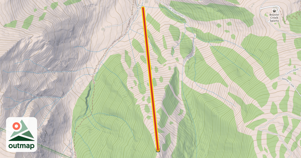 Map of Grouse Mountain Express Lift
