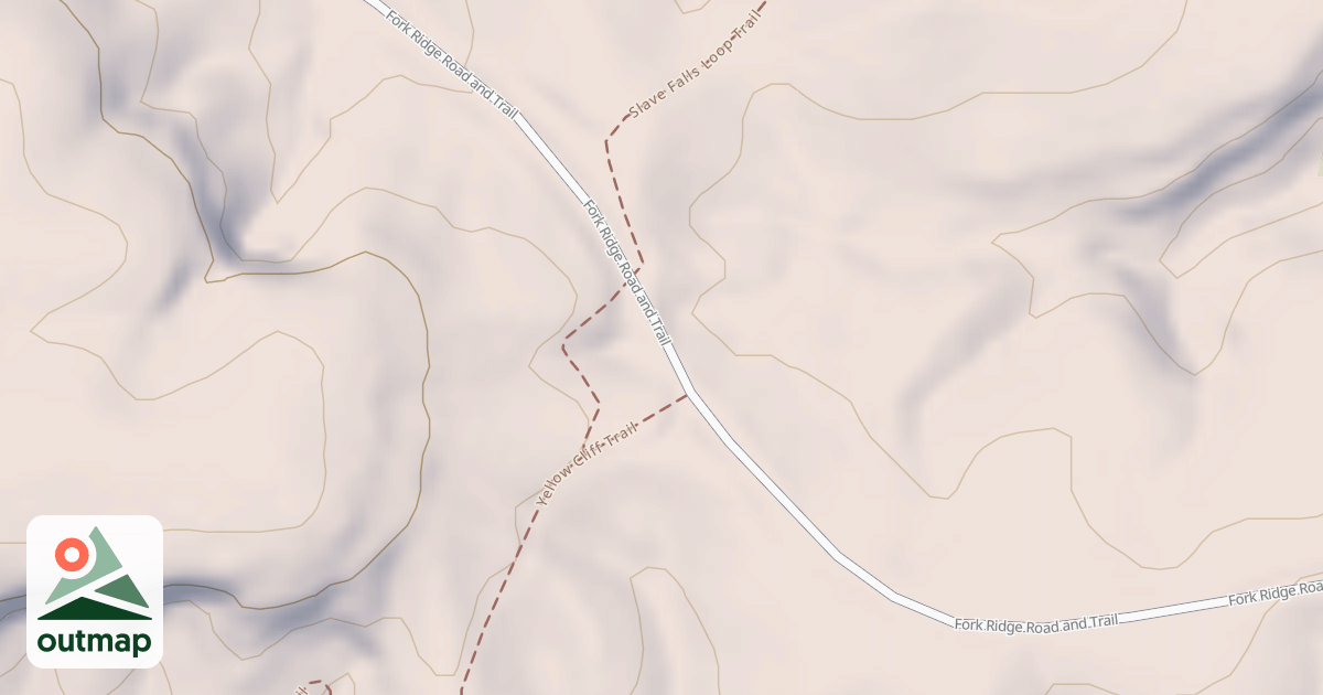 Map of Fork Ridge Road And Trail (Segment B)