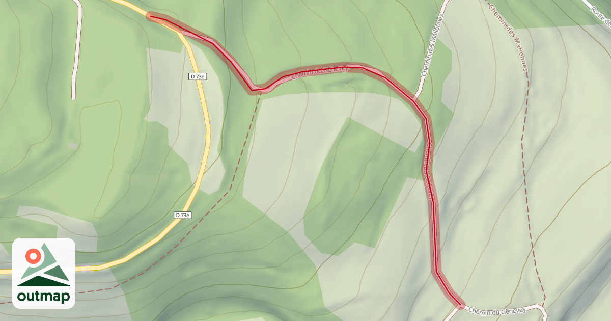 Map of Chemin du Genevey