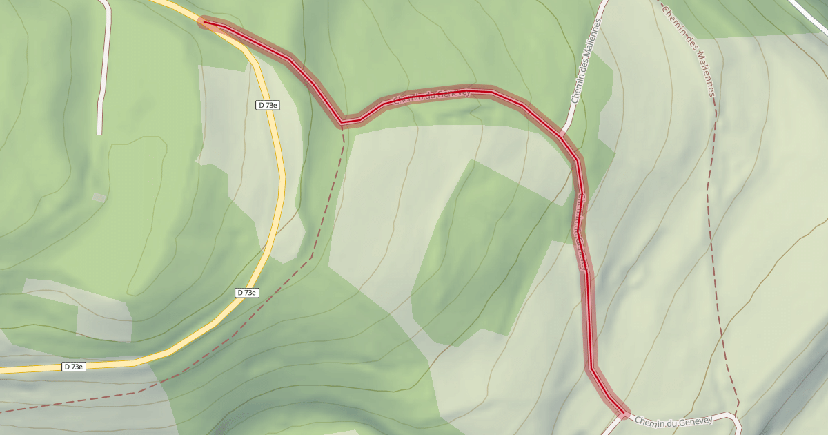 Map preview of Chemin du Genevey