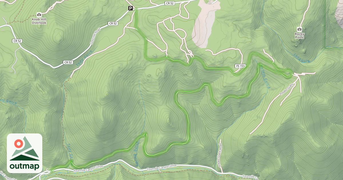 Map of Switzerland Trail Colorado and North Western Rail Road