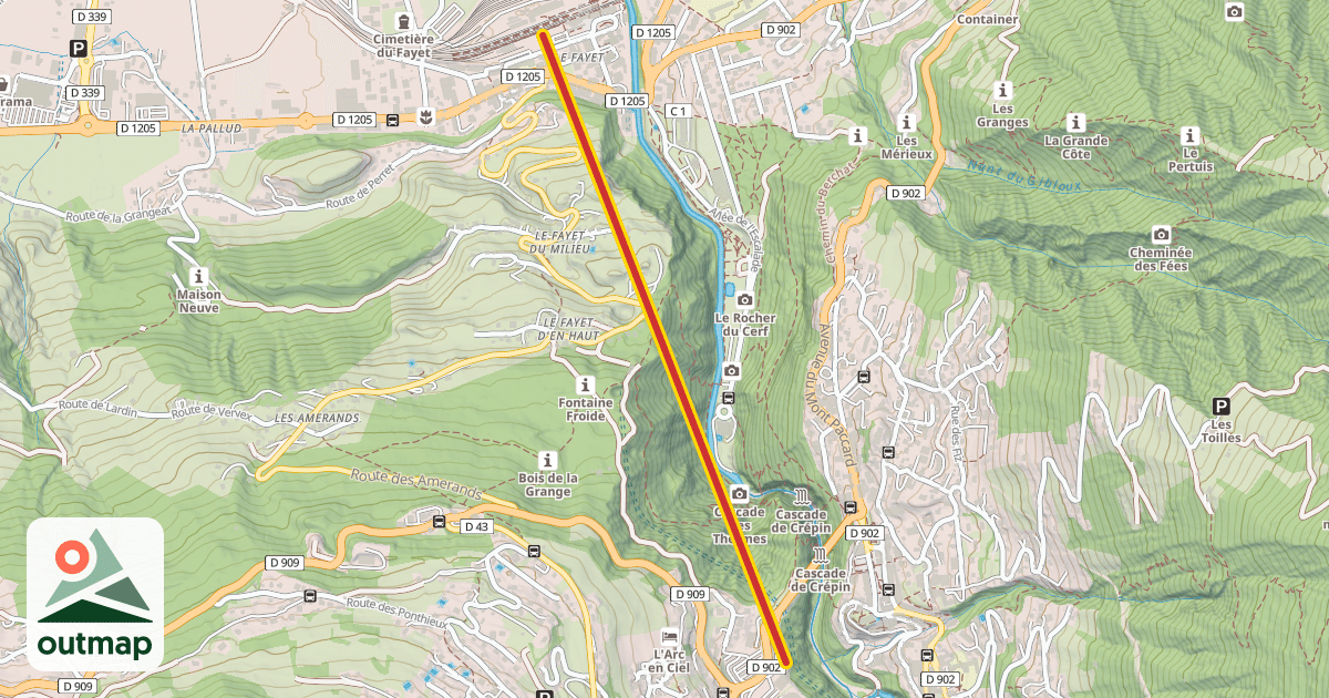 Map of Le Valléen