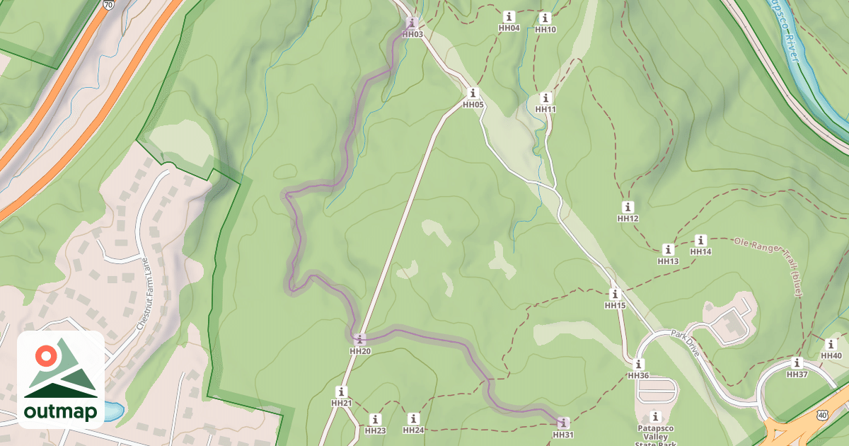 Map of Outside of Range