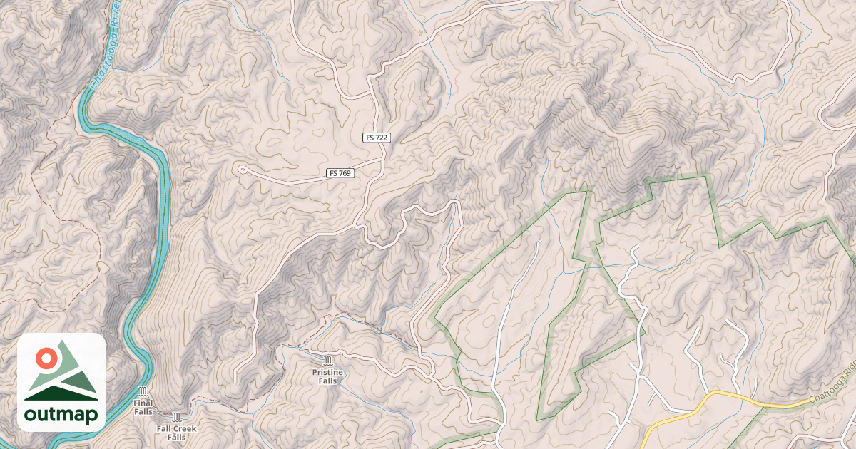 Map of FALL CREEK