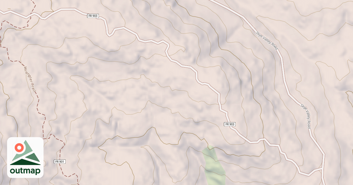 Map of Bronco Peak