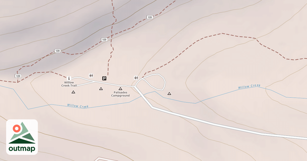 Map of PALISADES CAMPGROUND EAST LOOP