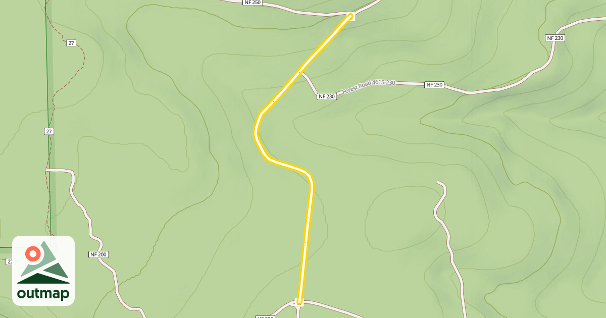 Map of Forest Road 4615