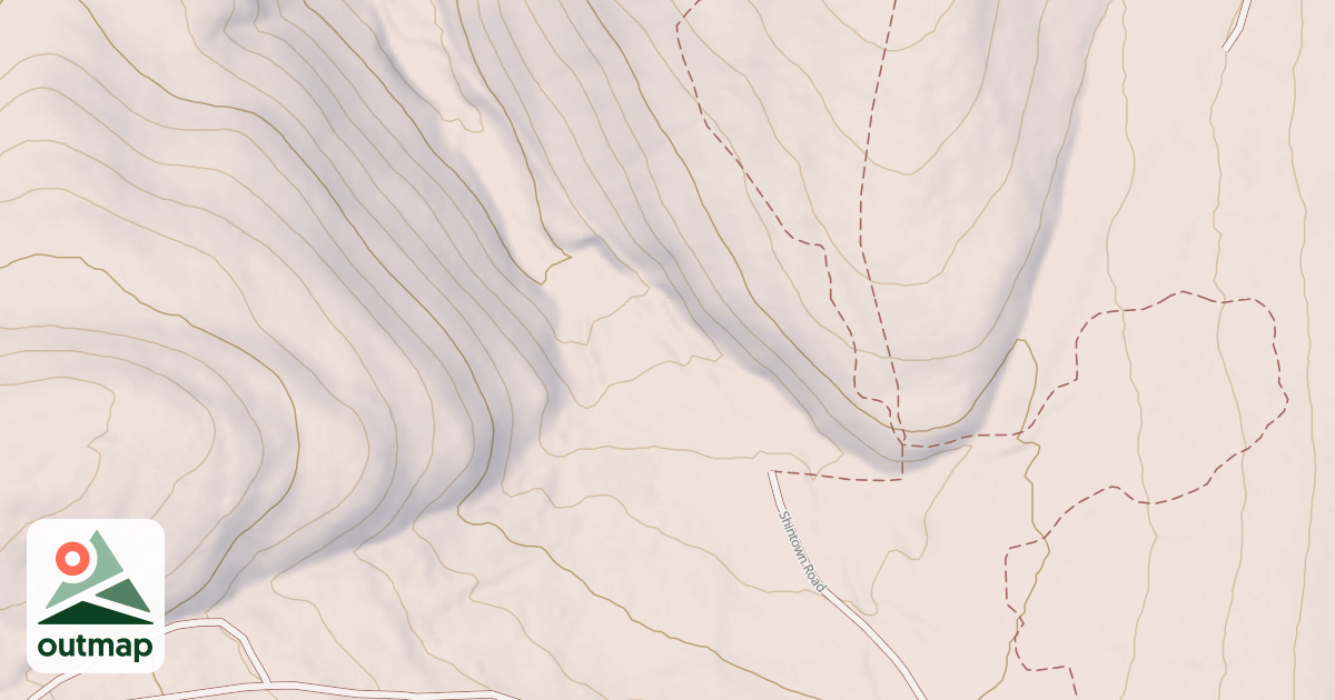 Map of Two Mile Run Snowmobile Trails
