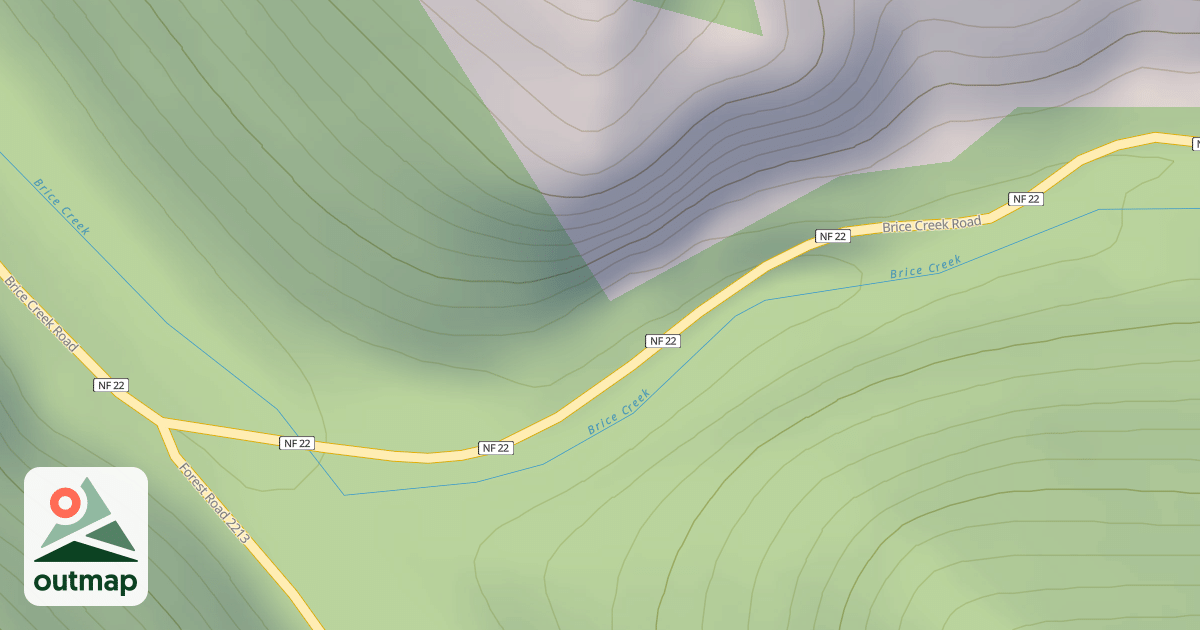 Map of CO. RD. 2470 - BRICE CREEK