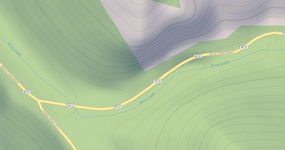 Map preview of CO. RD. 2470 - BRICE CREEK