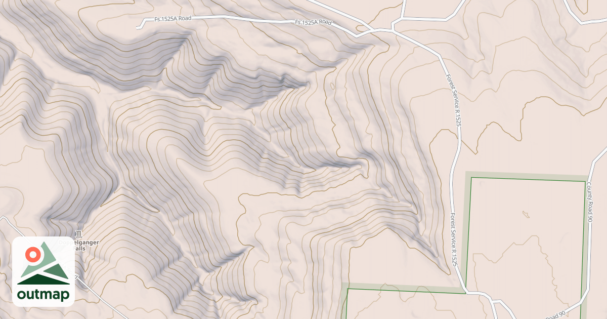 Map of BIG FLAT/BUTTS RIDGE