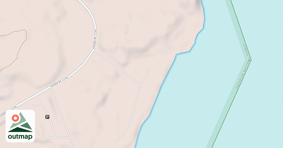 Map of CRESCENT LAKE CG SPUR AA