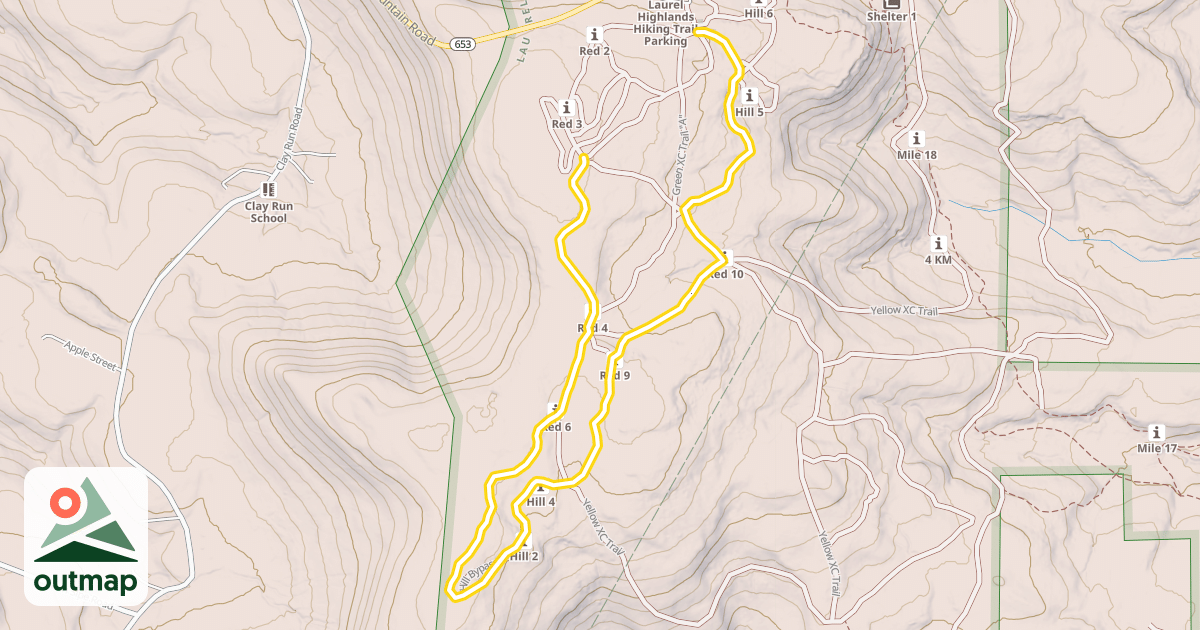 Map of Red XC Trail