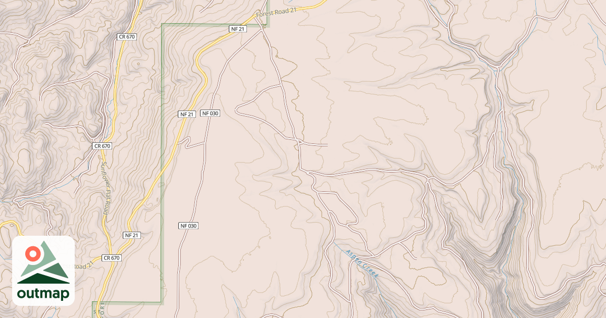 Map of USFS National Forest System Roads {E6927851-A234-495B-9E31-90E42BE2673E}
