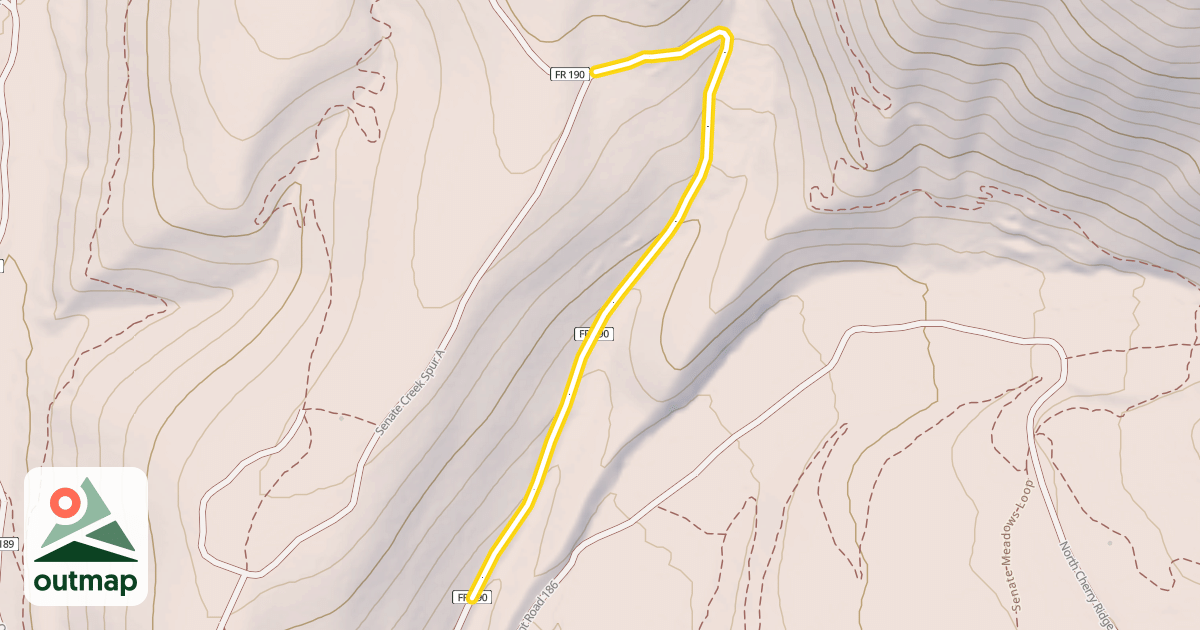Map of Senate Creek Road