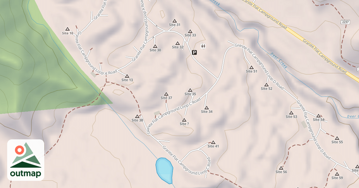 Map of GRANITE FLAT CAMPGROUND LOOP C