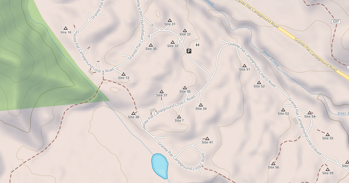 Map preview of GRANITE FLAT CAMPGROUND LOOP C
