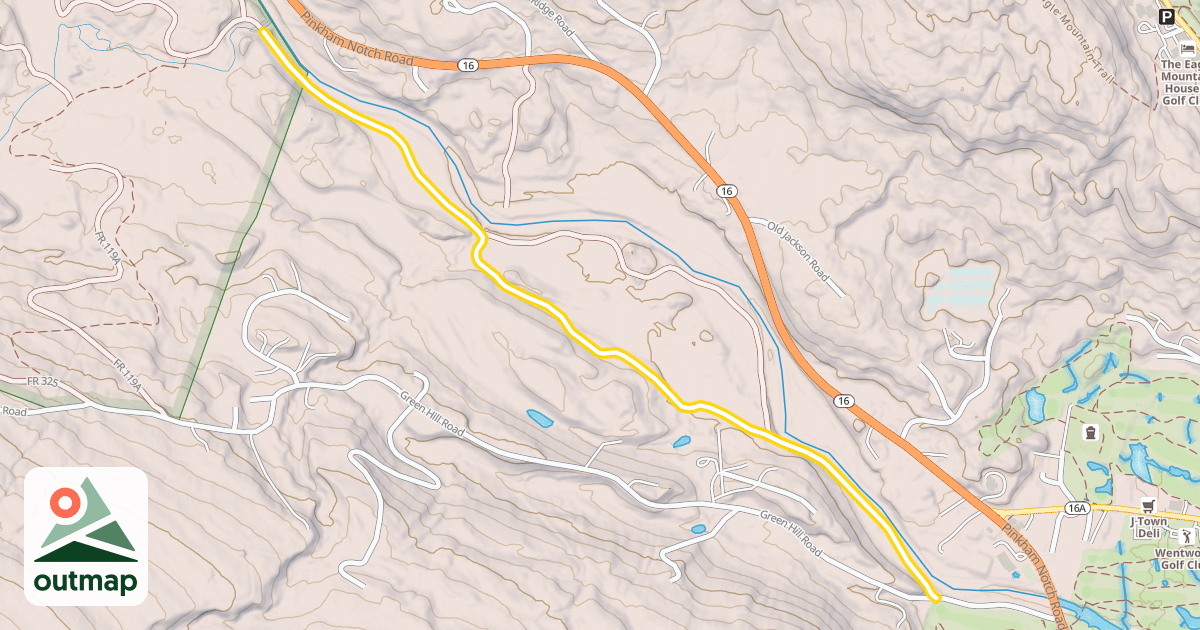 Map of Ellis River Trail