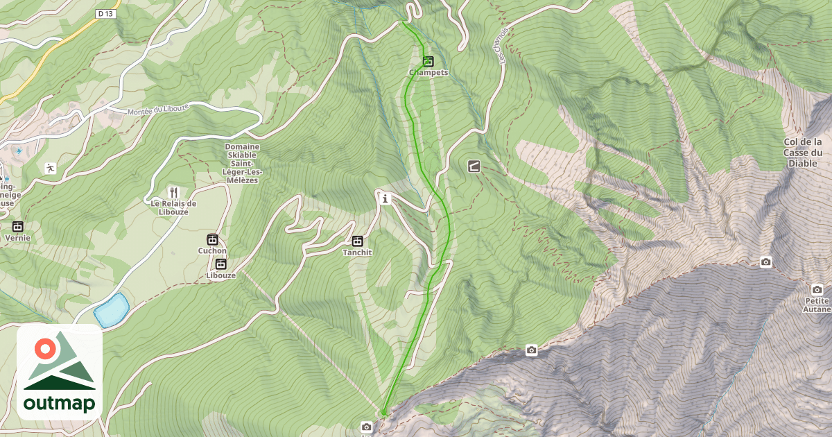Map of Les Champets