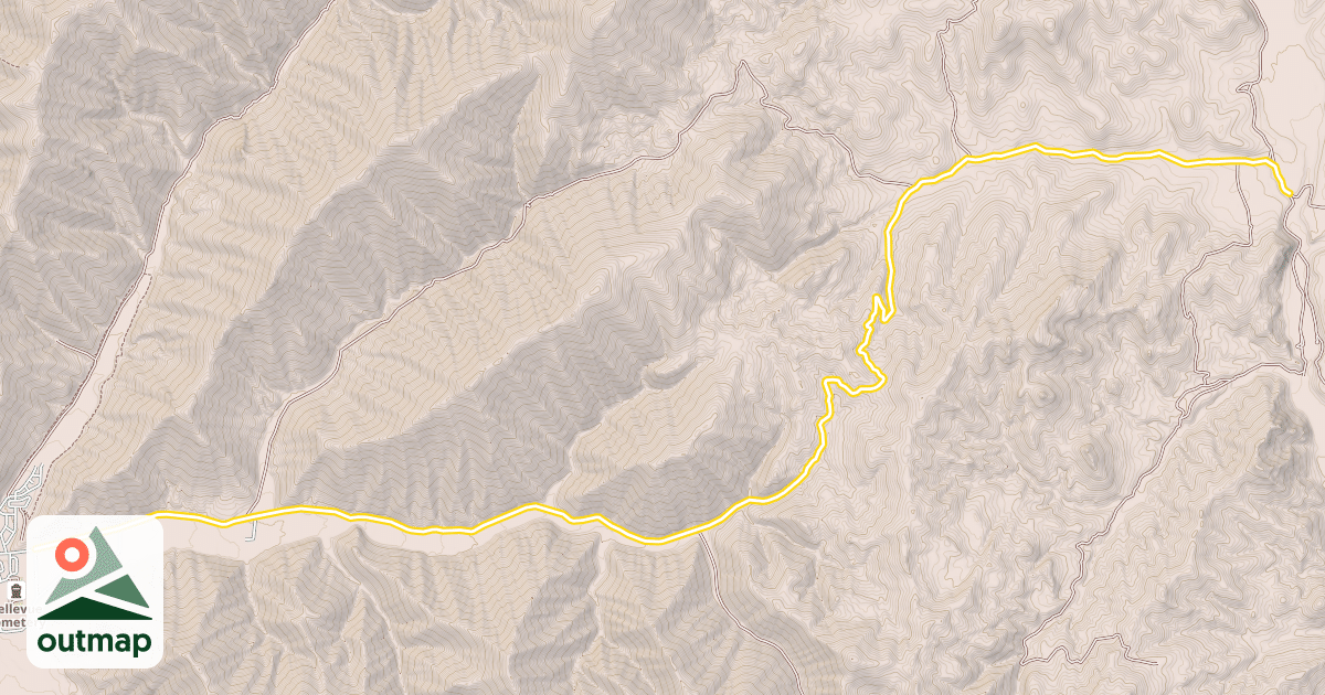 Map of Muldoon Canyon Road