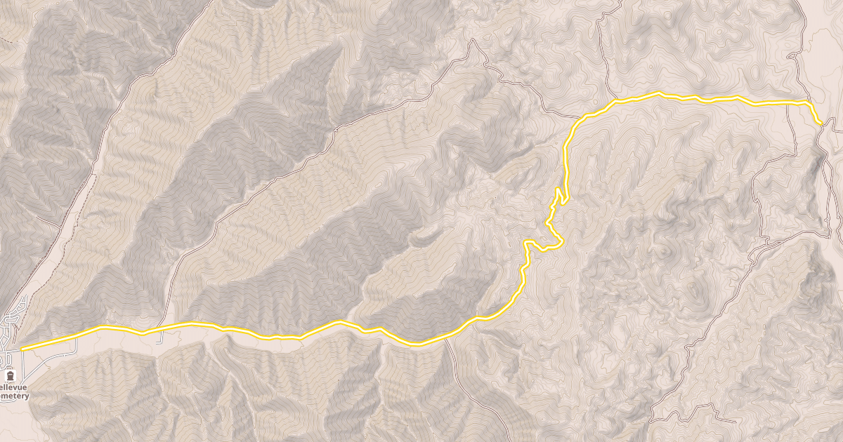 Map preview of Muldoon Canyon Road