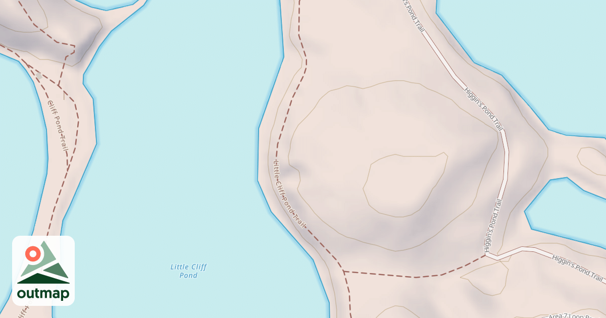 Map of Little Cliff Pond Trail