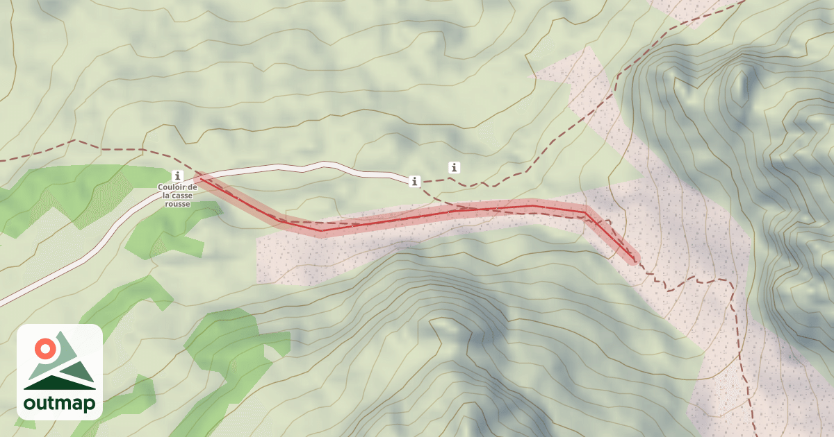 Map of Couloir de Casserousse
