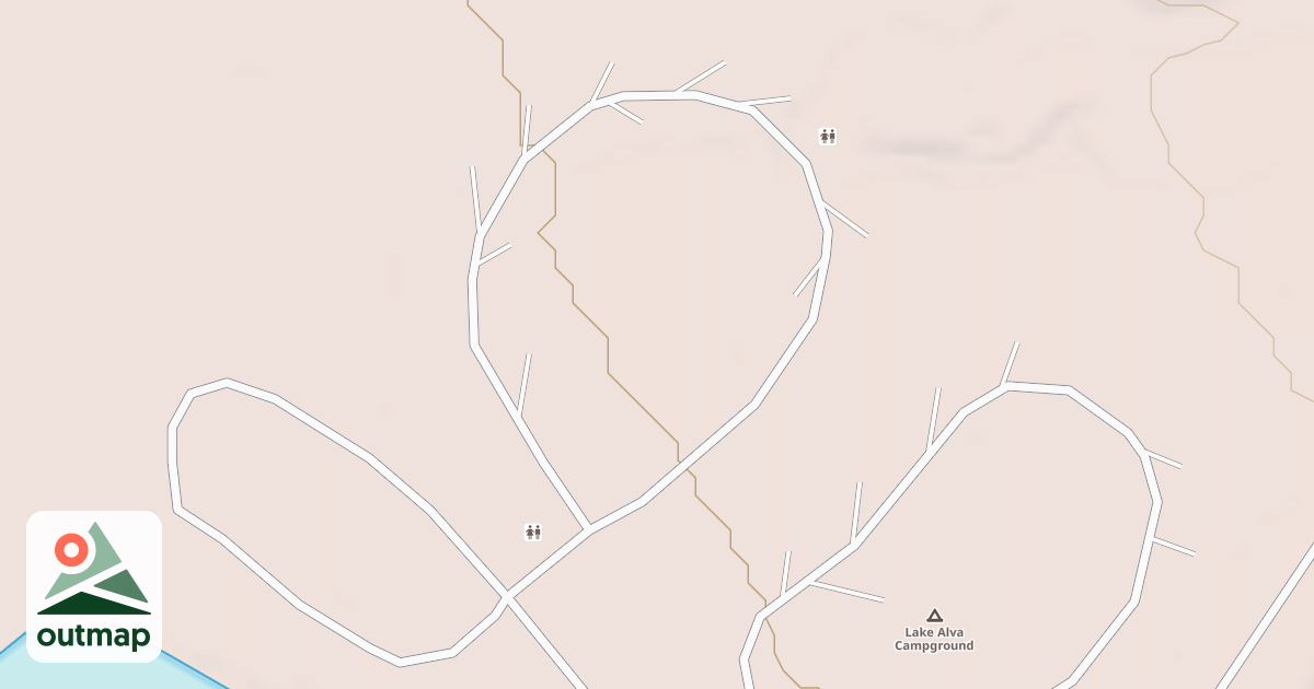 Map of LAKE ALVA CAMP LOOP B