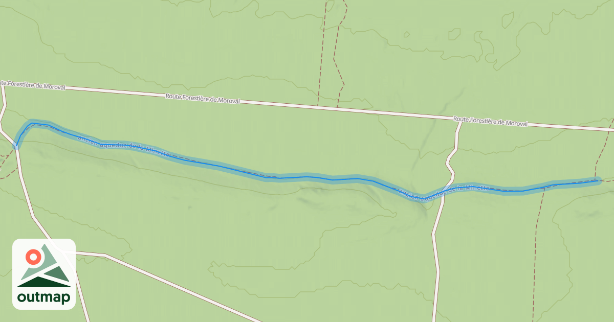 Map of ancien aqueduc de la Minette