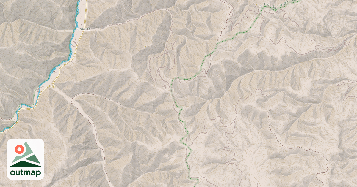 Map of UPPER BREWSTER CREEK