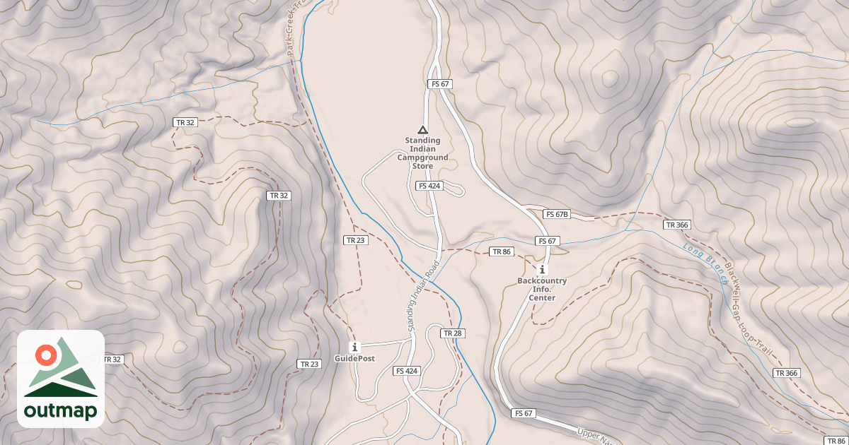 Map of STANDING INDIAN