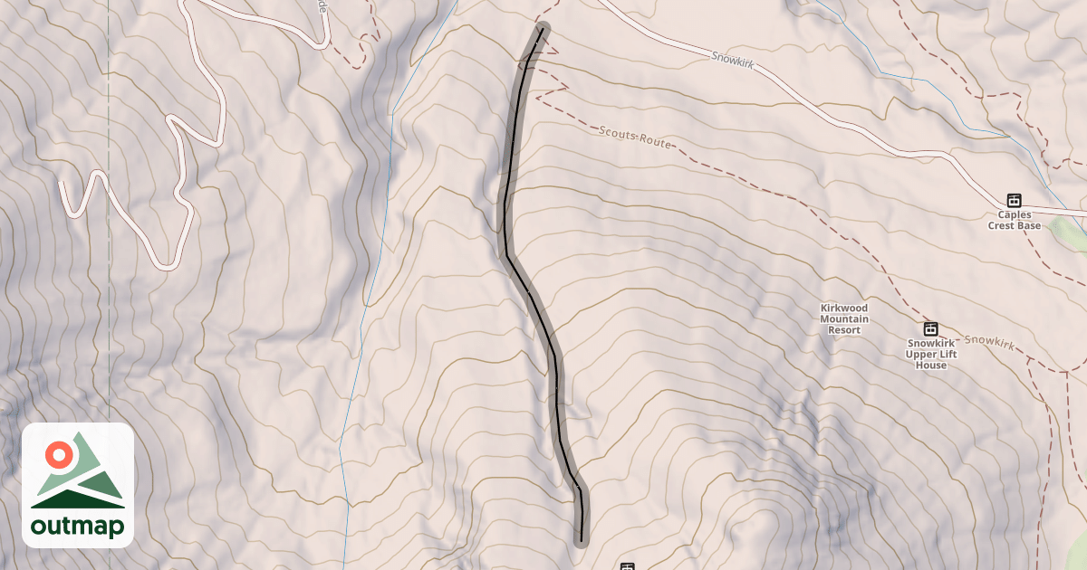 Map of Snowsnake Gully