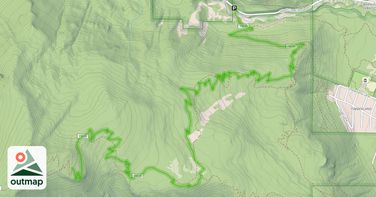 Map of Stanford Rock Trail