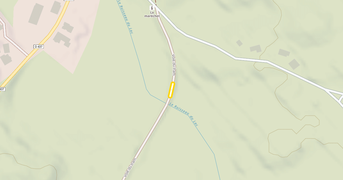 Map preview of Voie du tram