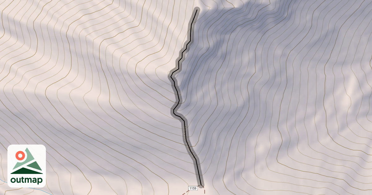 Map of Thayne Peak Trail