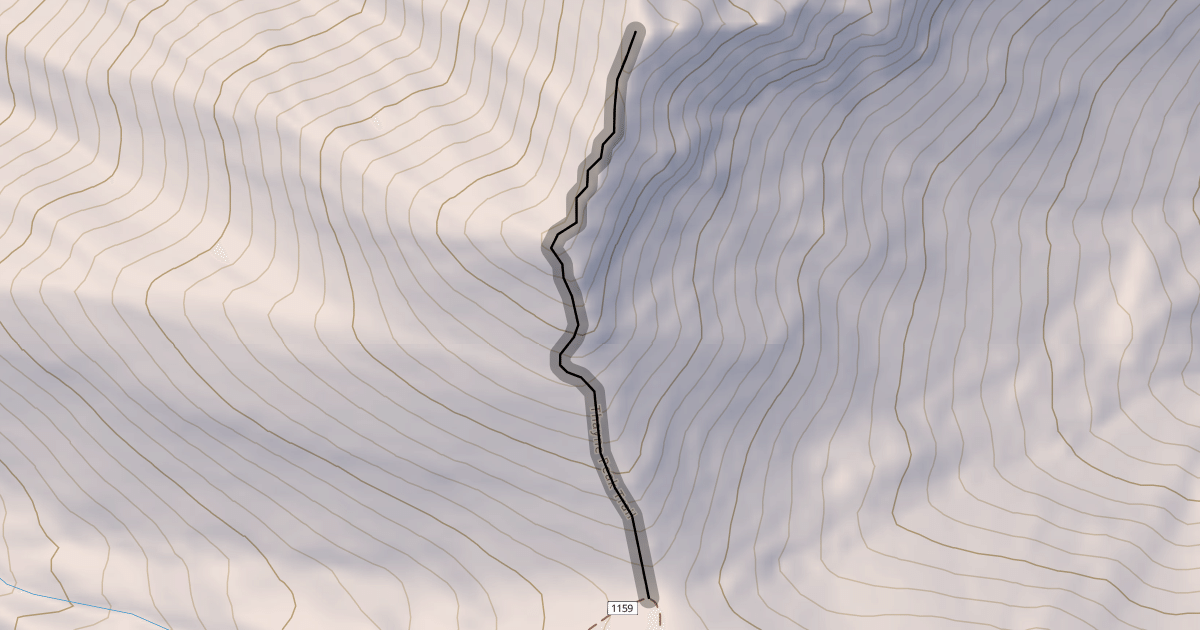 Map preview of Thayne Peak Trail