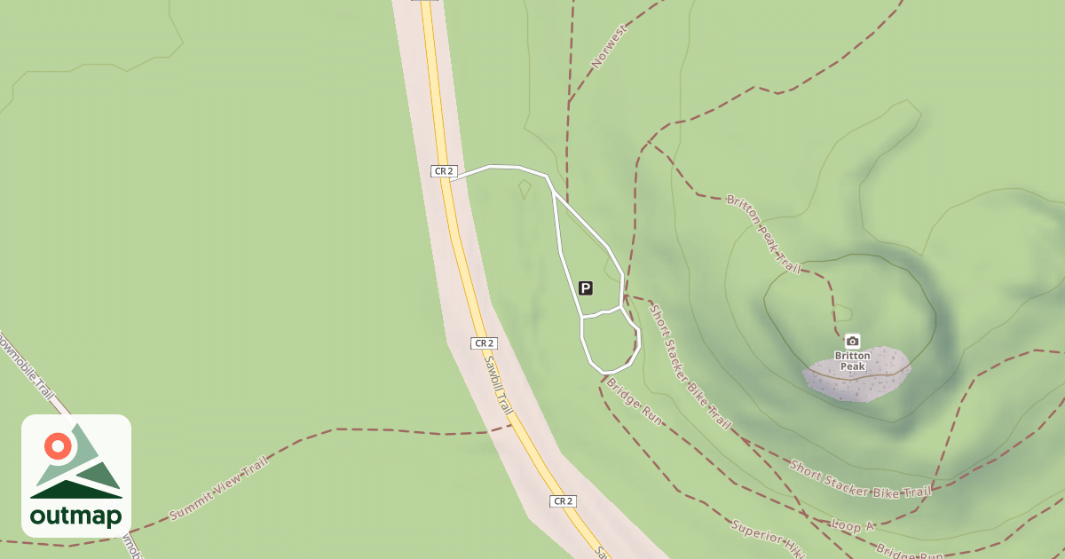 Map of BRITTON PEAK TRAILHEAD