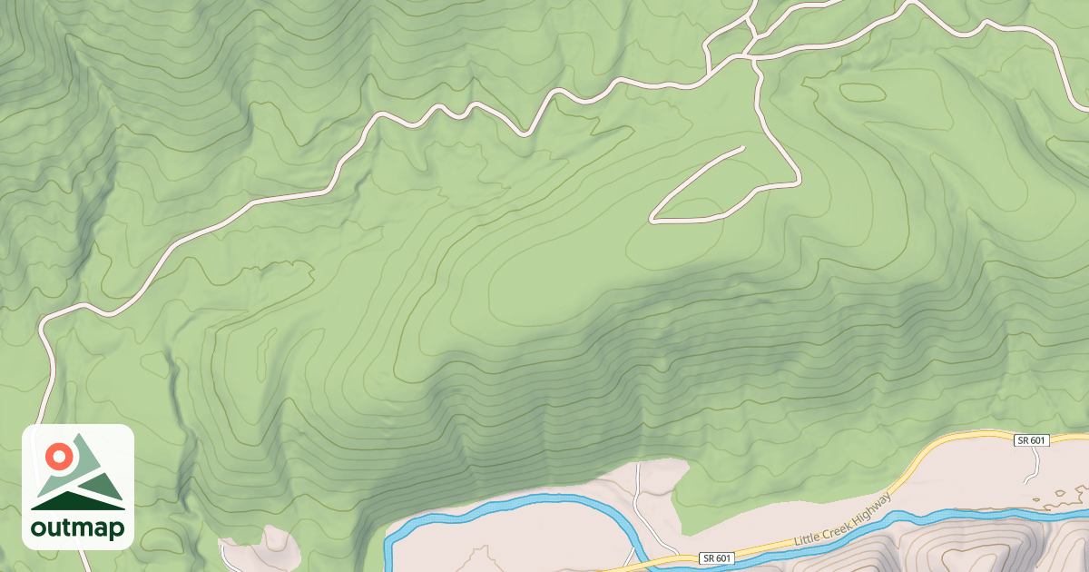 Map of MOSSY FALLS