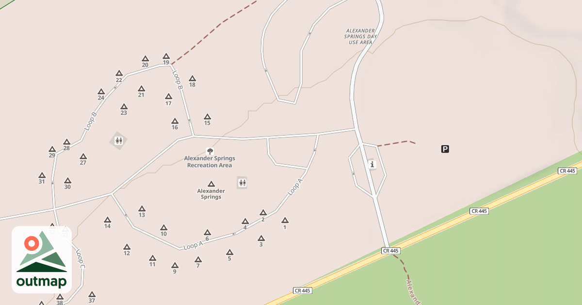 Map of ALEX SPRNGS DUMP STA