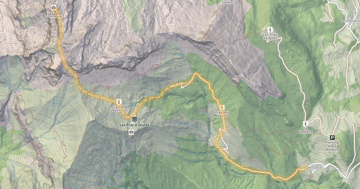 Map preview of La Tournette — Montaubert