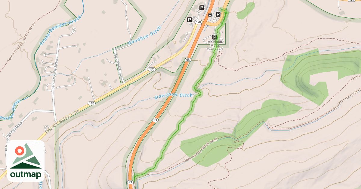 Map of Coal Seam Trail