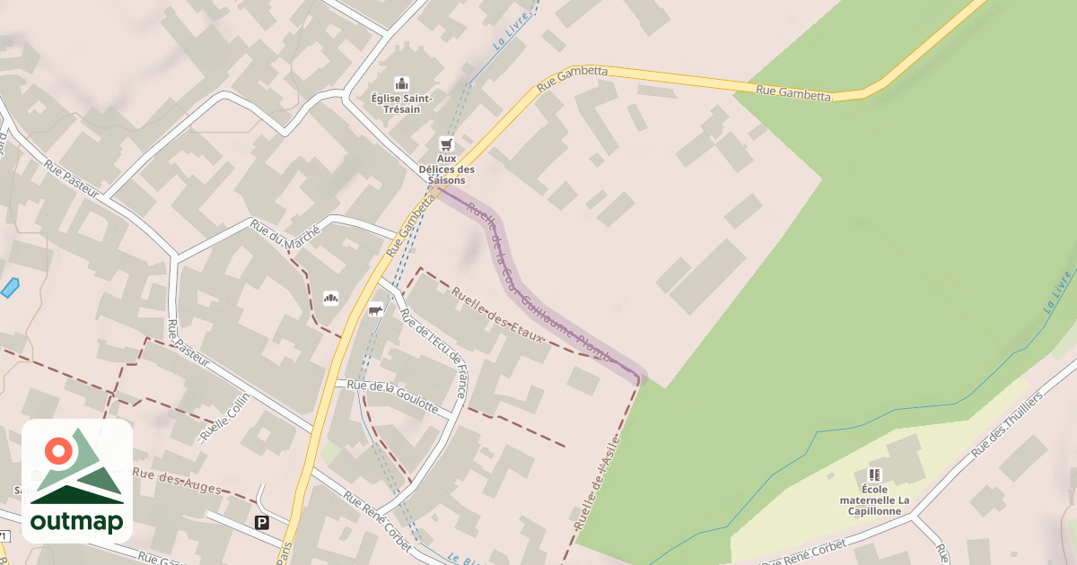 Map of Ruelle de la Cour Guillaume Plomb