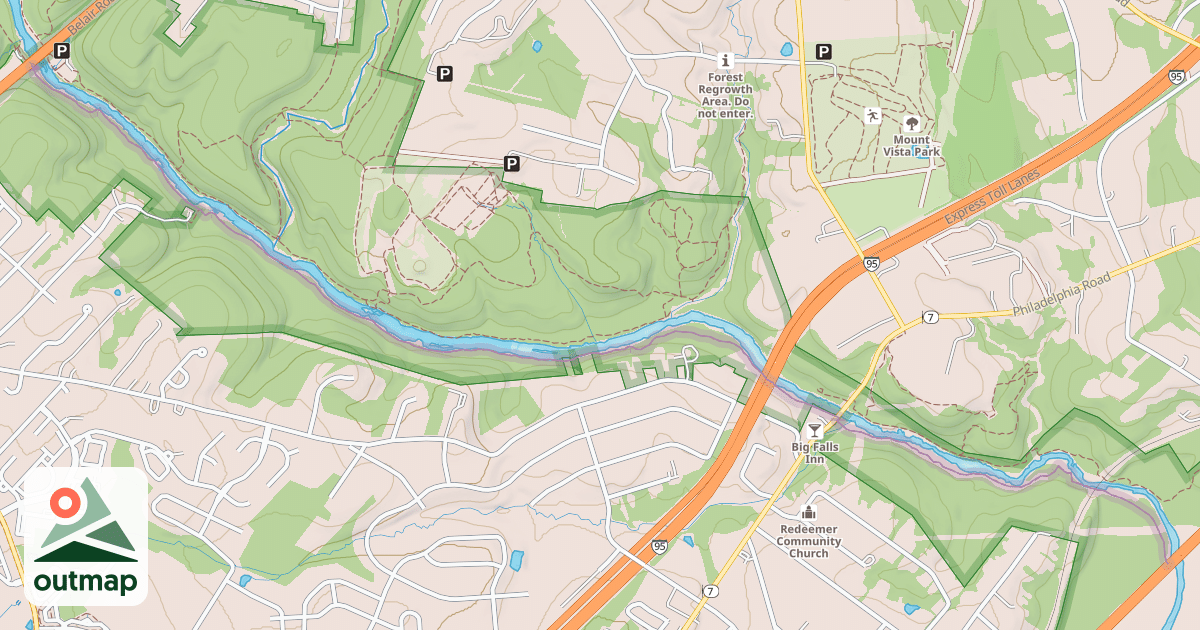 Map of Gunpowder Falls Trail