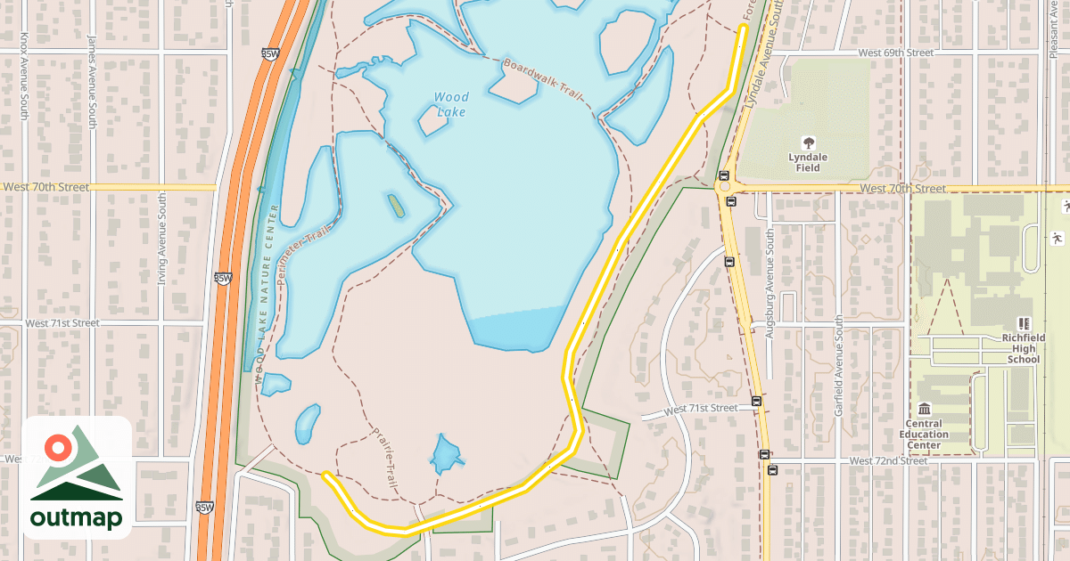Map of Long Ski Trail