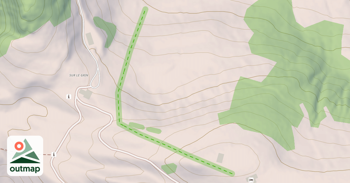Map of (abandonné) piste 99