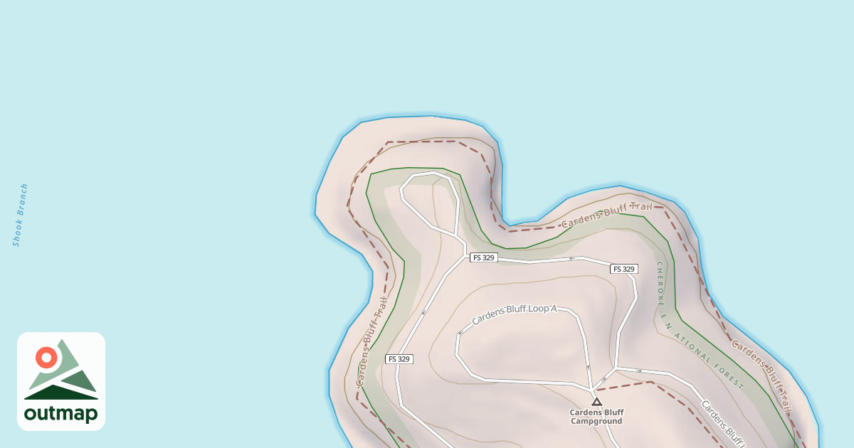 Map of CARDENS BLUFF SPUR B