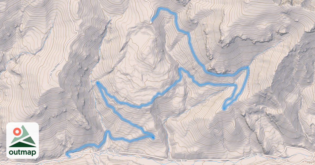 Map of South Fork Swan Creek Trail