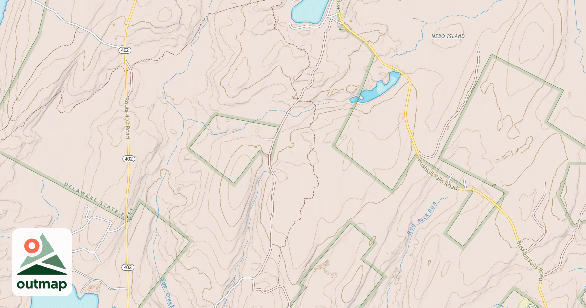 Map of Edgemere-Pecks Pond - Snowmobile Trails