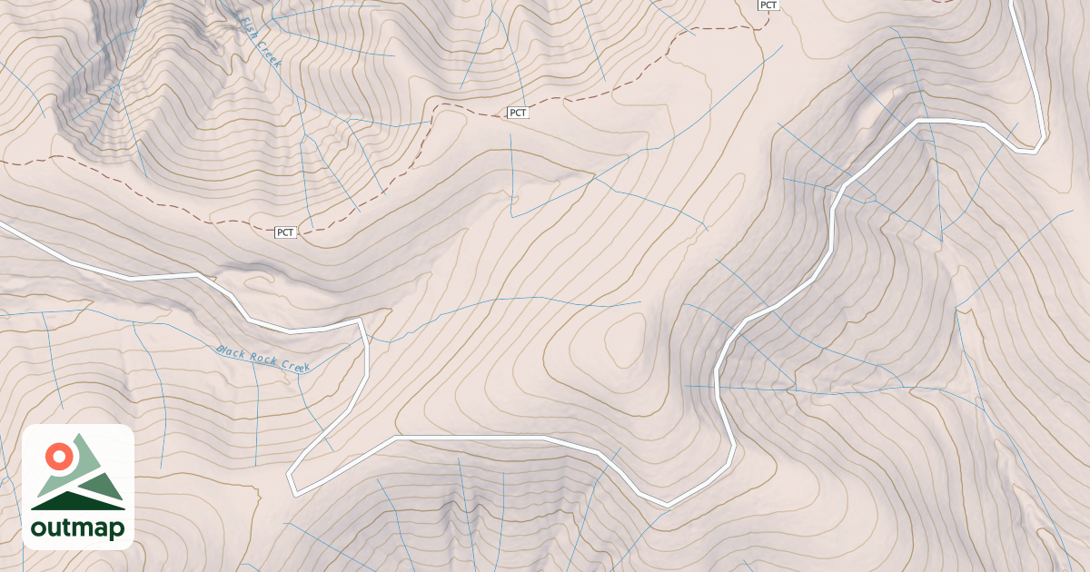 Map of BALD MOUNTAIN PCT TIE